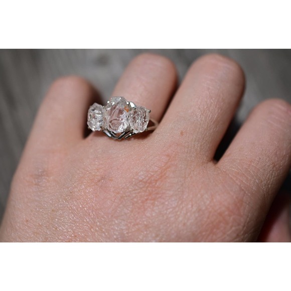 Alternative Engagement Ring Raw rustic Boho Promise Ring dainty unique s… - Picture 1 of 8